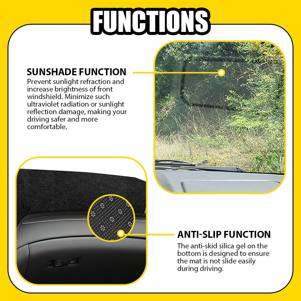 2x Non-Slip Dash Mat For LDV T60 PRO LUXE SK8C 17-23 All Models Dashboard Cover