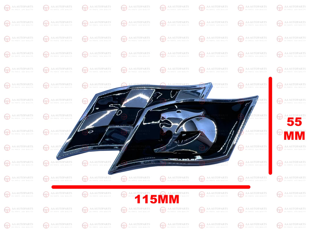 Black HSV Racing Flag Badge Emblem Holden Commodore V8 SV6 SS SV8 GTS R8 Maloo