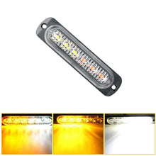 Load image into Gallery viewer, 8x Amber White Bar LED Beacon Strobe Warning Light Car Truck For Windshield Dash