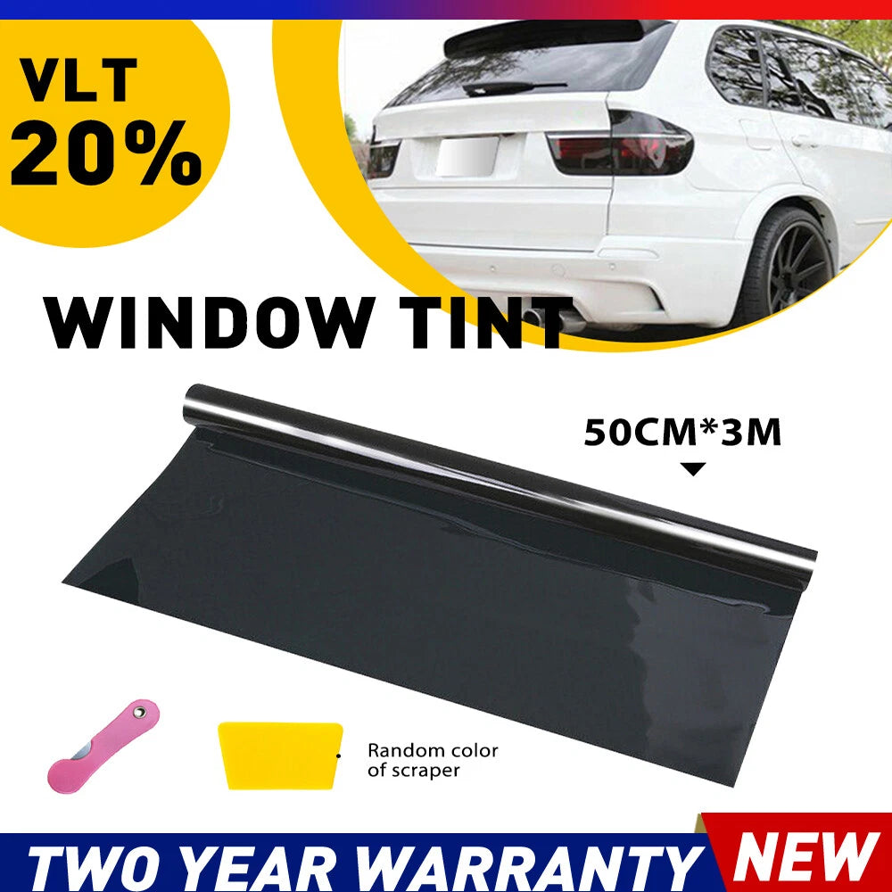 300CM Window Roll Uncut Tint Film VLT 20% 10ft Car Home Office Van Bus Boat