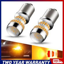 Load image into Gallery viewer, 4X BA15S 1156 LED TURN SIGNAL INDICATOR GLOBE BULB AMBER NO HYPER FLASH NEWA