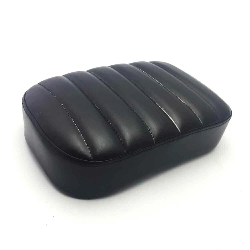 Black Motorcycle Seat Pad with 8 Suction Cups Pillion Pad For Harley Chopper ST