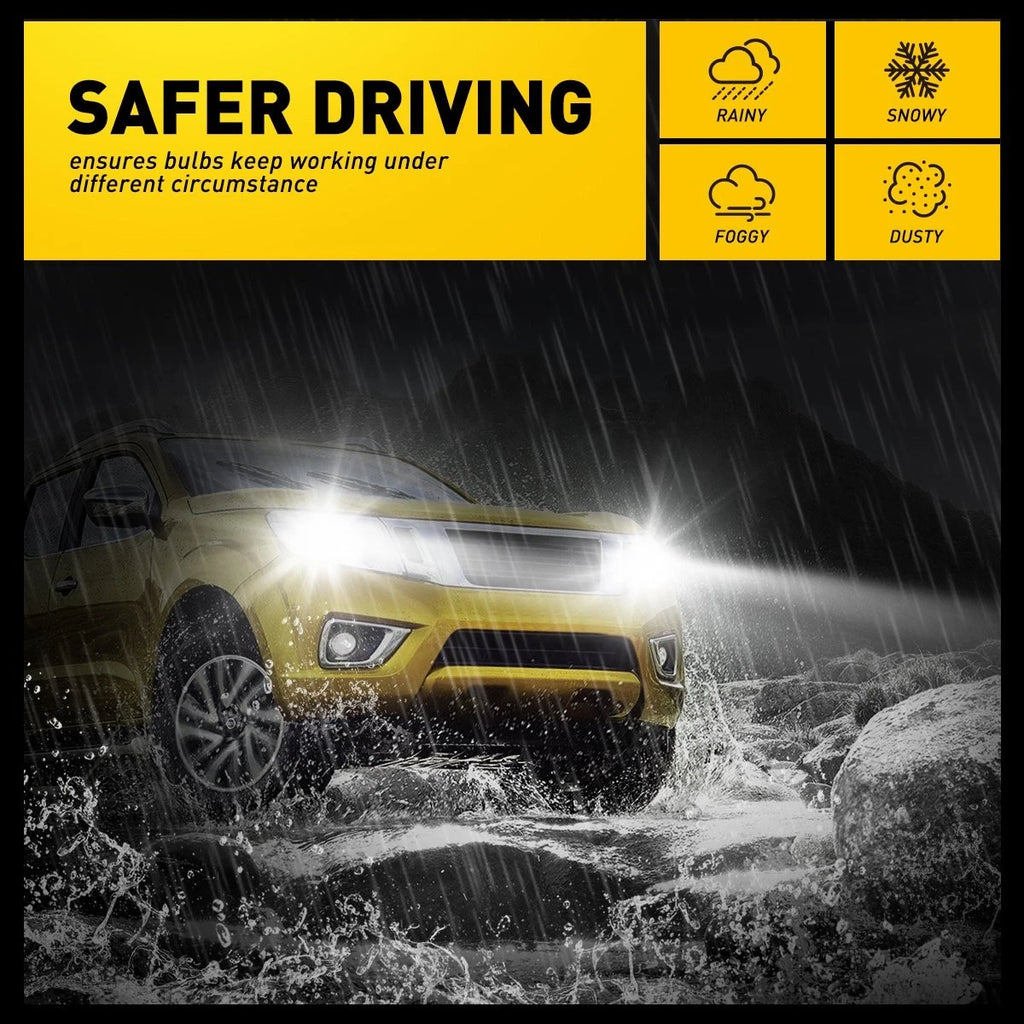 AUXITO 100W 20000LM 2x H7 LED Car Headlight Conversion Bulbs High Low Beam 6500K