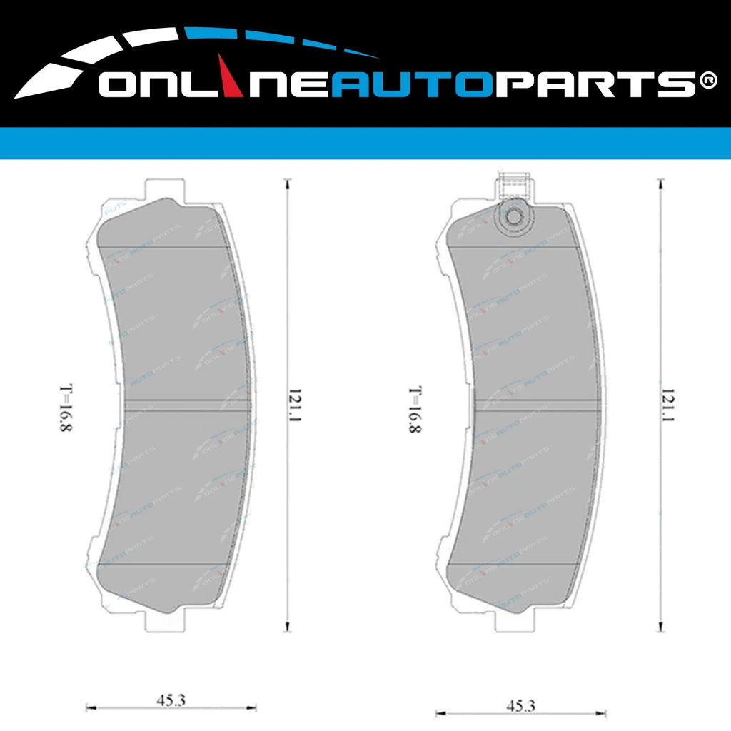 Rear Disc Brake Pads set for Nissan Patrol Wagon GU Y61 6cyl 4.8L TB48DE 2001~10