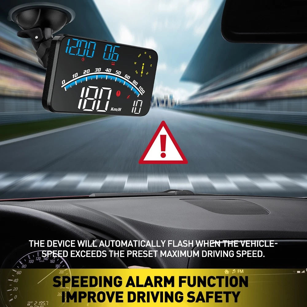 2x Car Digital Speed HUD Odometer Display Speedometer Universal GPS Head Up