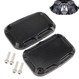 Black Front Brake Master Cylinder Cover For Harley Street Glide V-Rod Road Glide