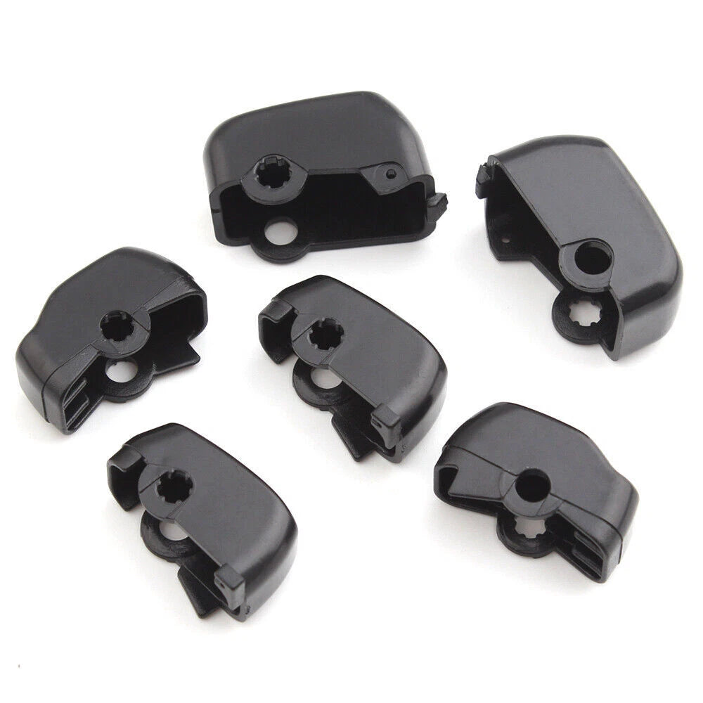 6X Black Hand Control Switch Housing Button Covers Caps Kit For Harley XL 96-13