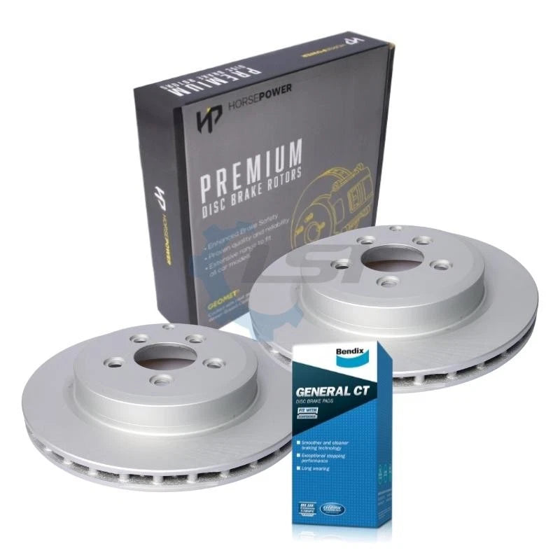 Rear Bendix Brake Pads and Disc Rotors for TERRITORY SX (TS TX) SY SZ 04-16