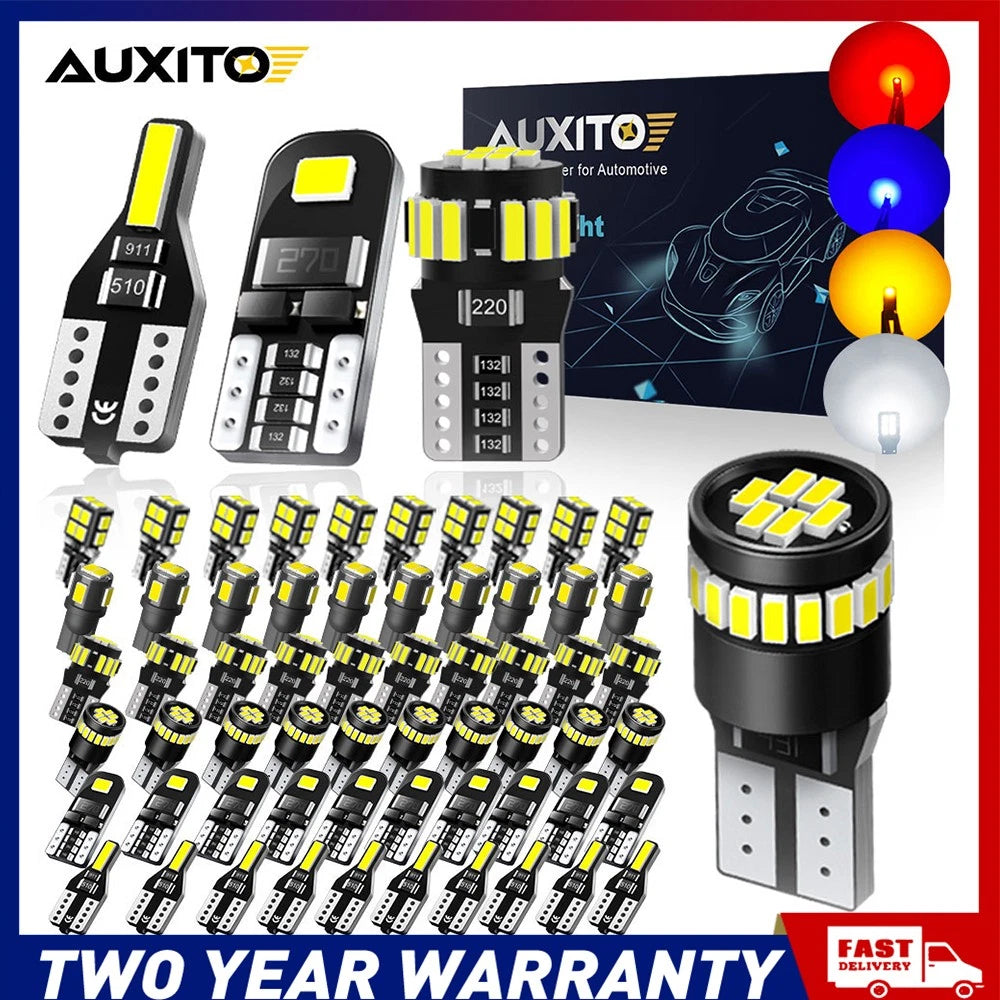 10PCS T10 168 175 LED Car Side Wedge Parker Light Bulb Super Bright White Red A