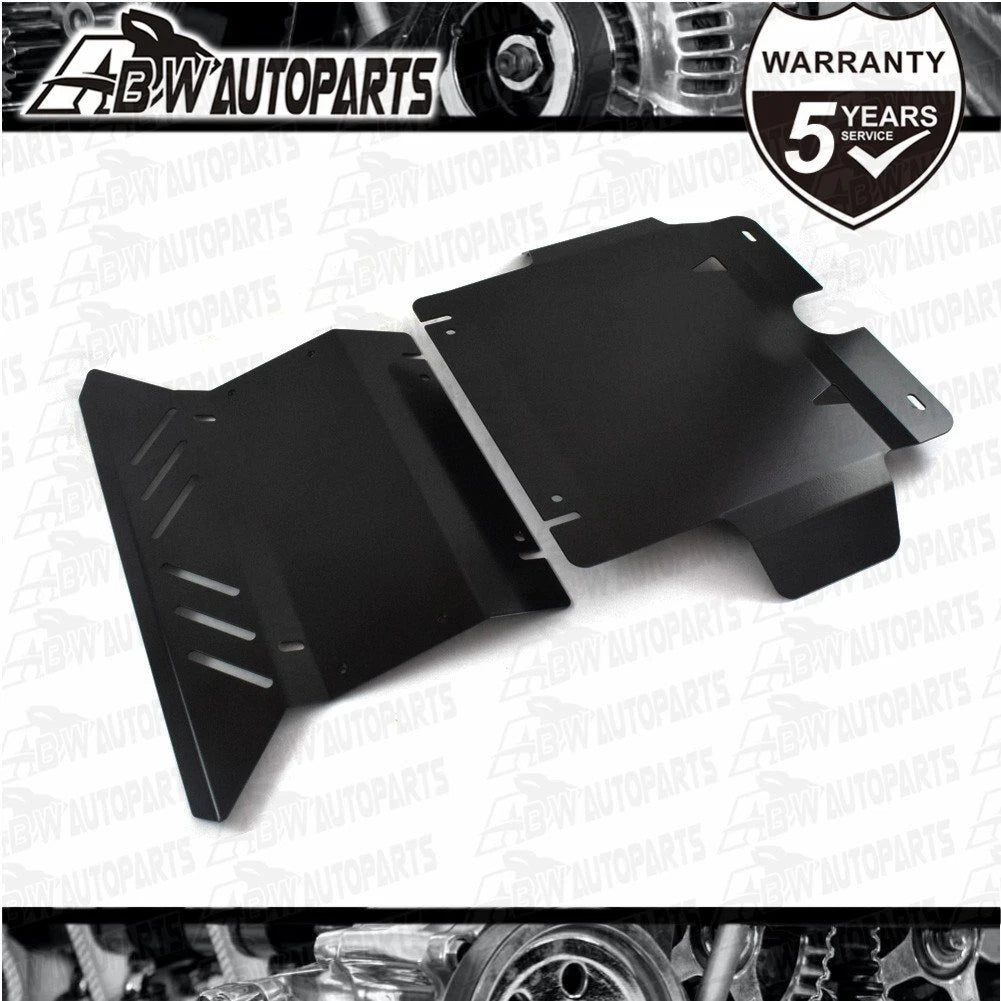 Steel Bash Plate 3mm Black 2pc fit for Toyota Hilux N70 SR SR5 2005 - 2015