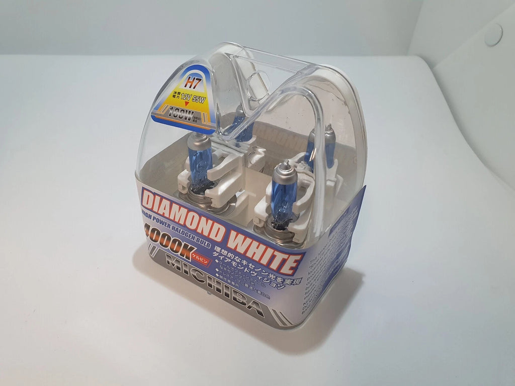 H7 Xenon Headlight PX26D Globe Bulb 12V 55W 4000K Diamond White Michiba 2pc