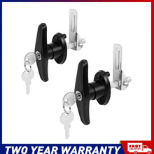 Load image into Gallery viewer, Pair Heavy Duty T-Bar Lock for Ute Canopy Rear Black Metal Key Locked Security