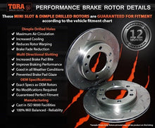 Load image into Gallery viewer, Front Slotted &amp; Dimpled Disc Brake Rotors + Bendix 4WD Pads for Challenger PB PC