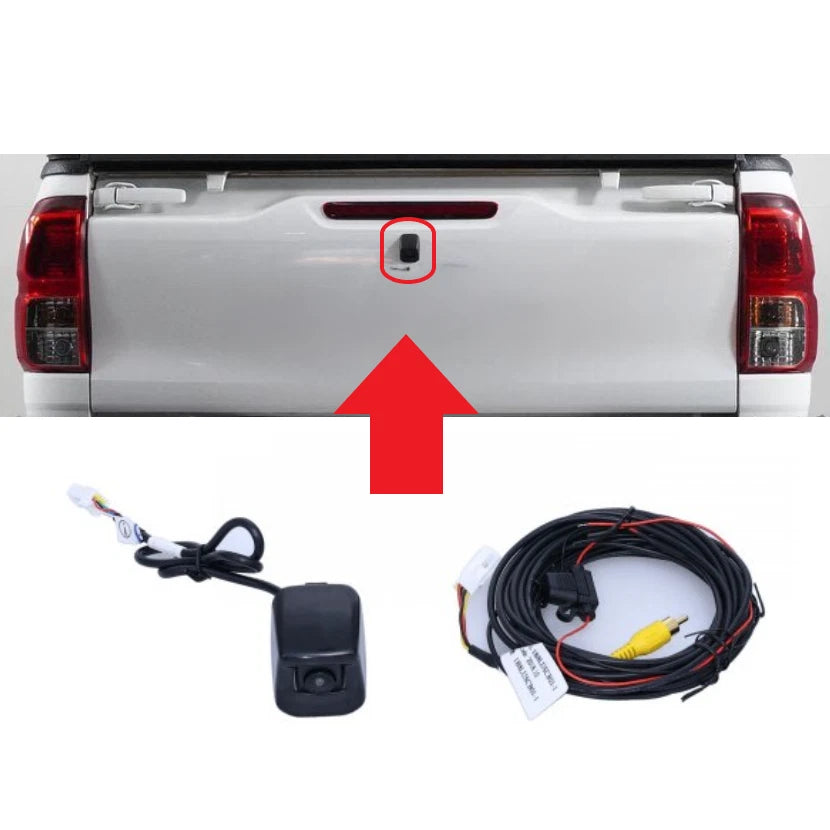 Tailgate Backup Reverse Camera Kit With 8m Cable for Toyota Hilux 2005 - 2015