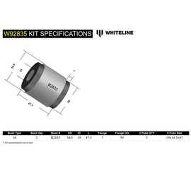 Whiteline W92835 Differential Mount In Brace Bushing