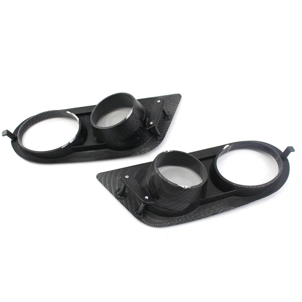 2pcs Carbon Fiber Front Fog Light Cover Grille For BMW E46 M3 2001-2006 2-Door