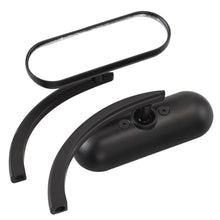 Load image into Gallery viewer, Black Motorcycle Mini Oval Rearview Mirrors for Harley Sportster Dyna Softail ST