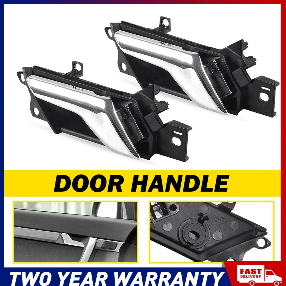2X FRONT REAR LH Inner Door Handle Satin for Holden Captiva 5 Seater 2006-2018