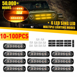 10-100X Universal Amber Recovery Strobe Lights Orange Breakdown Flashing Beacon
