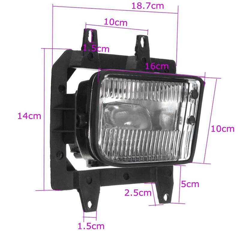 Front Bumper Clear Fog Lights Plastic Lens Kit For BMW E30 3Series Sedan 1985-93