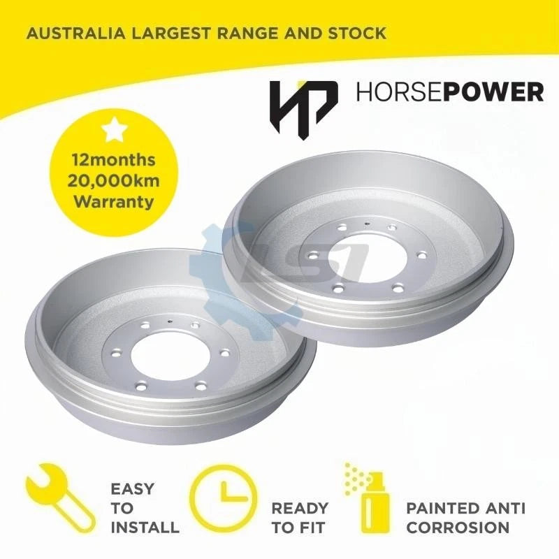 Rear Brake Drum pair for Isuzu D Max TF 2008-2018 295mm