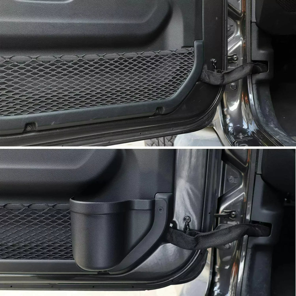 Black Front Door Pocket Storage Tray Organizer Box For Jeep Wrangler JL 2018-20