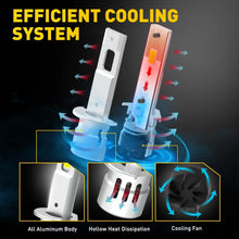 Load image into Gallery viewer, 2PCS AUXITO H1 LED Headlight Globes Bulb Kit High/Low Beam 22000LM 6500K White