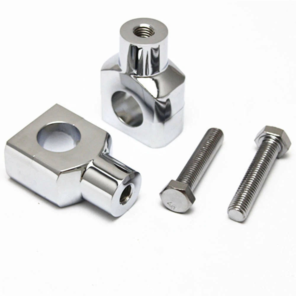 7/8″22mm Motor Aluminium Handle Bar Mount Risers Clamp Chrome for ATV Quad Dirt