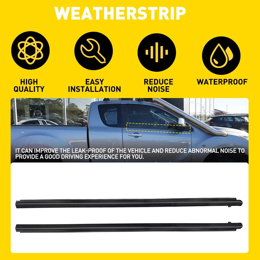 4pcs Window Seal Weather Strips For Mazda BT50 2012-2019 2 Doors Single Cab