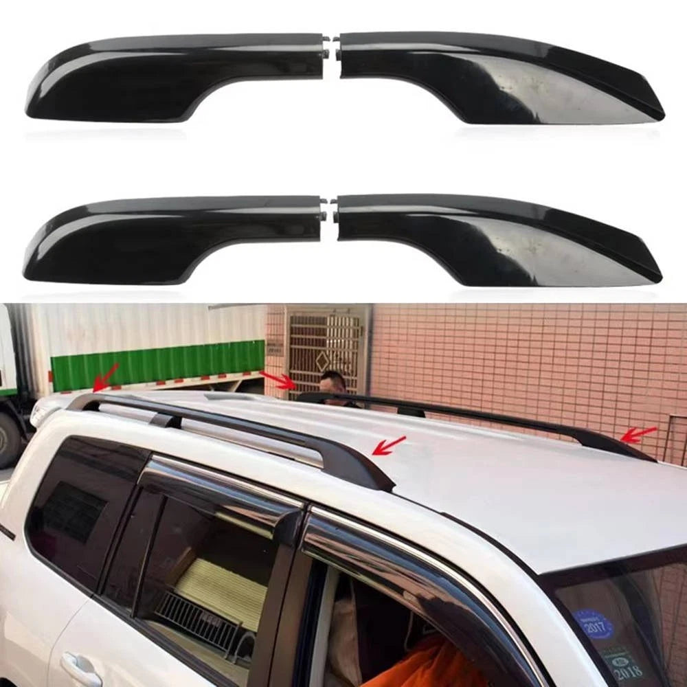 4Pcs Car Roof Rack Side Rails End Cover for Toyota for Land Cruiser LC200 08-21