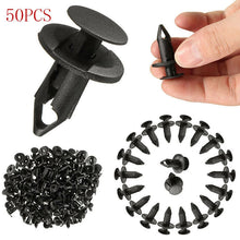 Load image into Gallery viewer, 50 x 8mm Hole Plastic Rivet Fastener Push Clips Black Nylon For Car Auto Fender