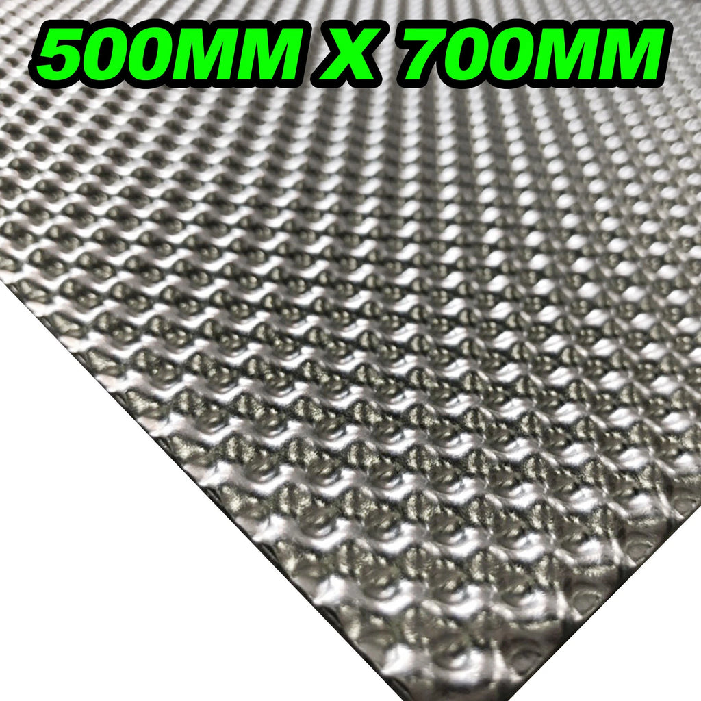 NEW 500mm X 700mm Car EXHAUST HEAT SHIELD Embossed Aluminium DIY Fold Form AU OZ