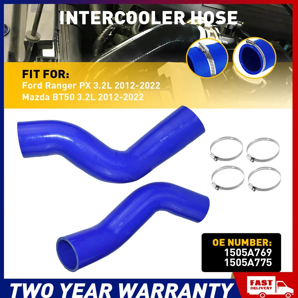 2x Intercooler Air Hose Cold & Hot Side For Mitsubishi Triton MQ MR Pajero Sport