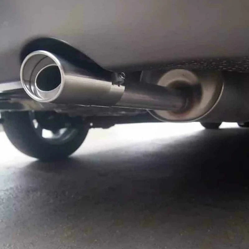 Universal Exhaust Tip Ends Chrome Straight Tail Pipe Cover 62mm Sport Trim ST