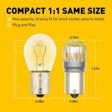 Load image into Gallery viewer, 2x 12V 1156 BA15S LED Bulb Motorcycle Turn Signal Light Amber 6000K 300%+ Bright
