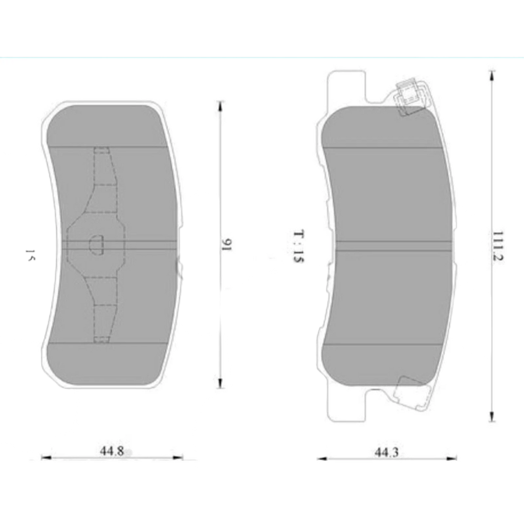 Rear brake pad set Bosch suits Mitsubishi Outlander 2.4L 3.0L