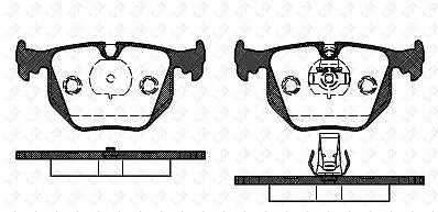 Rear Brake Pads and Disc Rotors Sets incl Sensor for BMW X5 E53 3.0 4.4 00-06