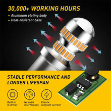 Load image into Gallery viewer, 2x LED Light Bulb 1156 R5W BA15S Brake Reverse Turn Stop Tail Amber Yellow Globe