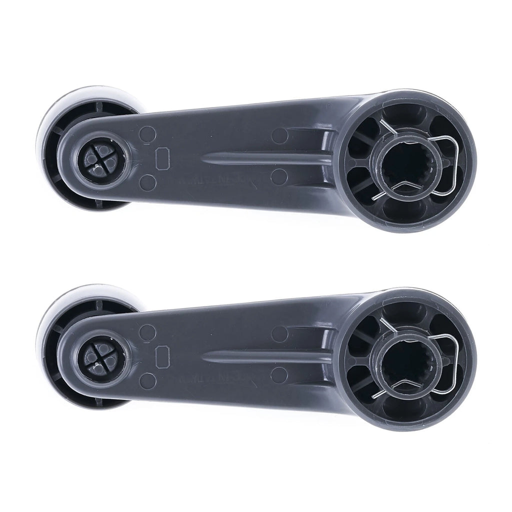 2pc Left & Right Manual Window Crank Handle Grey for Toyota Landcruiser & Hilux