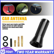 Load image into Gallery viewer, 1.4" Black Carbon Fiber Screw Short Antenna AM/FM Car Radio Signal Aerial Mast