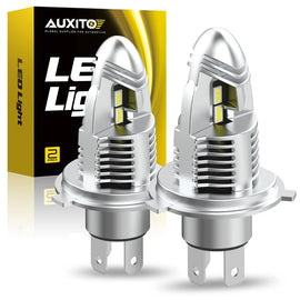 AUXITO Pair H4 Headlight Globe Light LED 6000K High Low Beam Bulbs Kit White