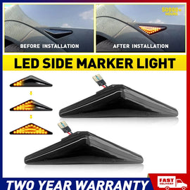 Smoked Side LED For Ford FG XR6 XR8 FPV Turn Indicator Front Guard Light A