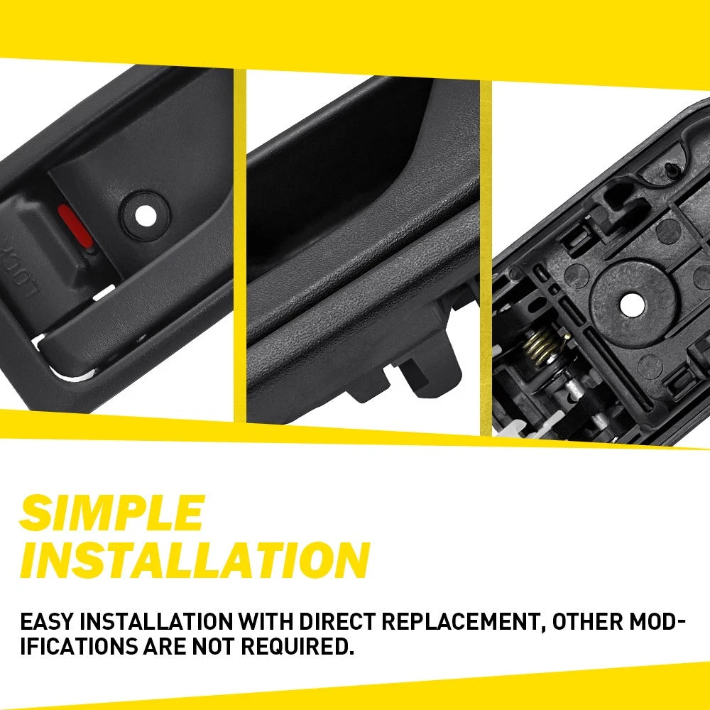 1/2/4X Left Right Textured Black Inner Door Handle for Hyundai Getz TB 02-11 A