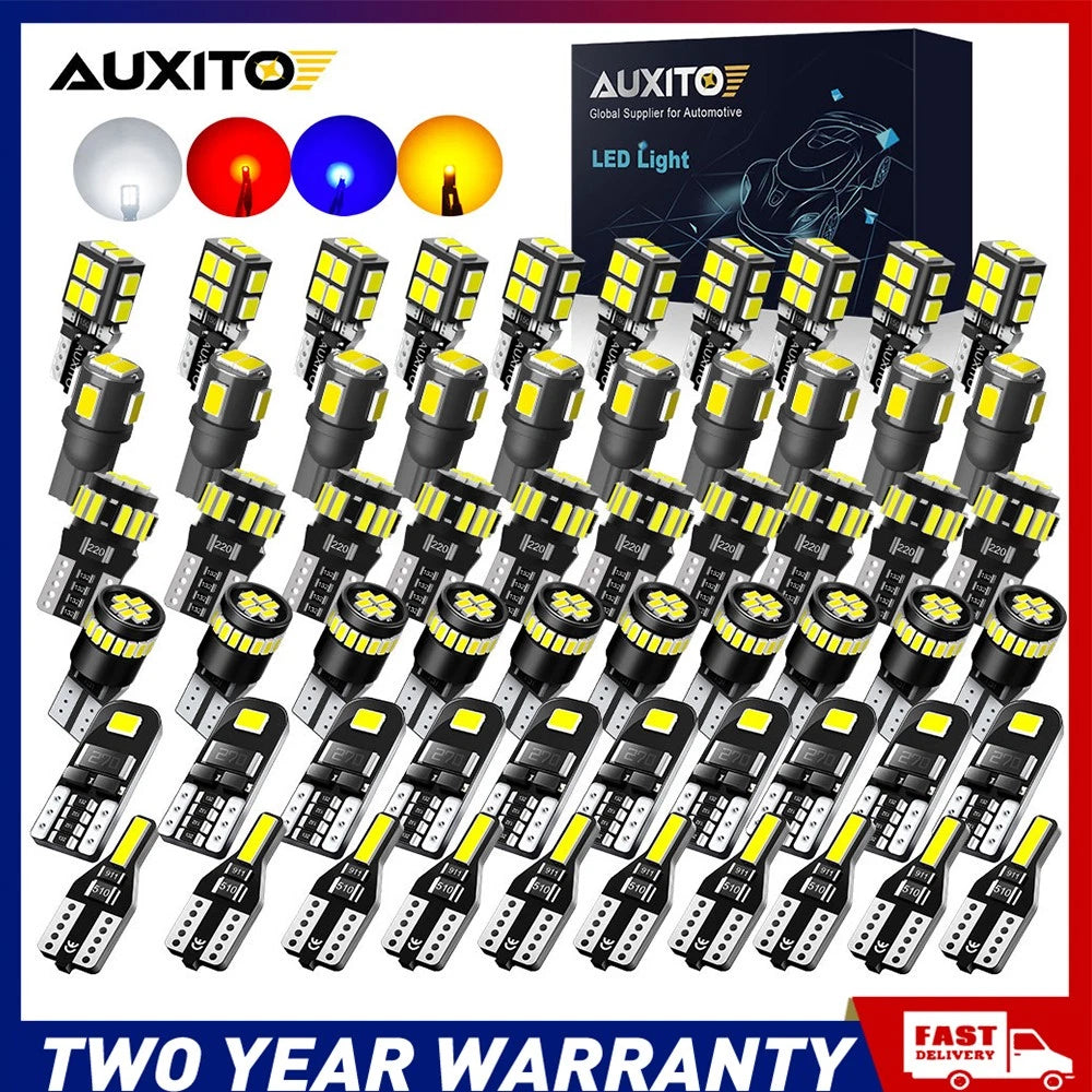 10pcs T10 White 194 168 W5W LED Car Side Wedge Parker Light Globe Bulbs NEWA