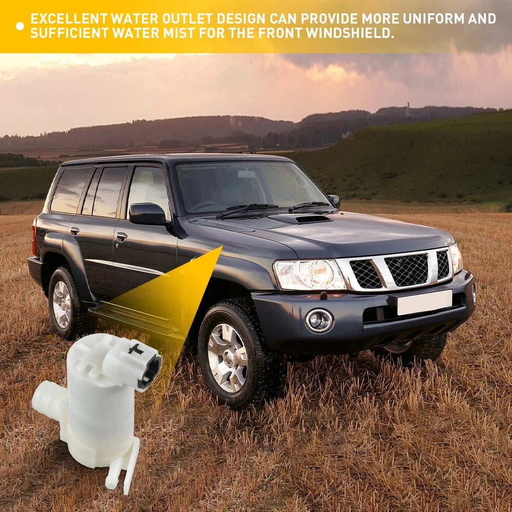 2PCS For Nissan Patrol GU Y61 1998-04 Windscreen Washer Pump Motor Replacement