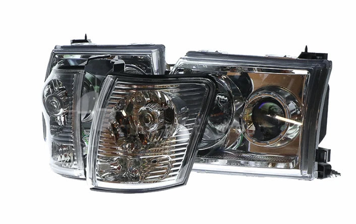 *NEW* HEADLIGHT HEAD LIGHT LAMP (ANGEL EYES) SUIT TOYOTA HILUX SR5 2001-2005 SET