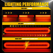 Load image into Gallery viewer, 2X 87 LED Tail Lights Sequential Indicator Trailer Ute Caravan Truck Stop IP67