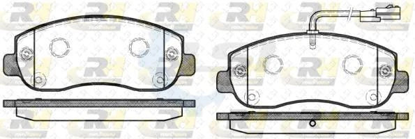Front Disc Rotor and Heavy Duty Brake Pad Sensor for Renault MASTER 2.3dCi 11-20