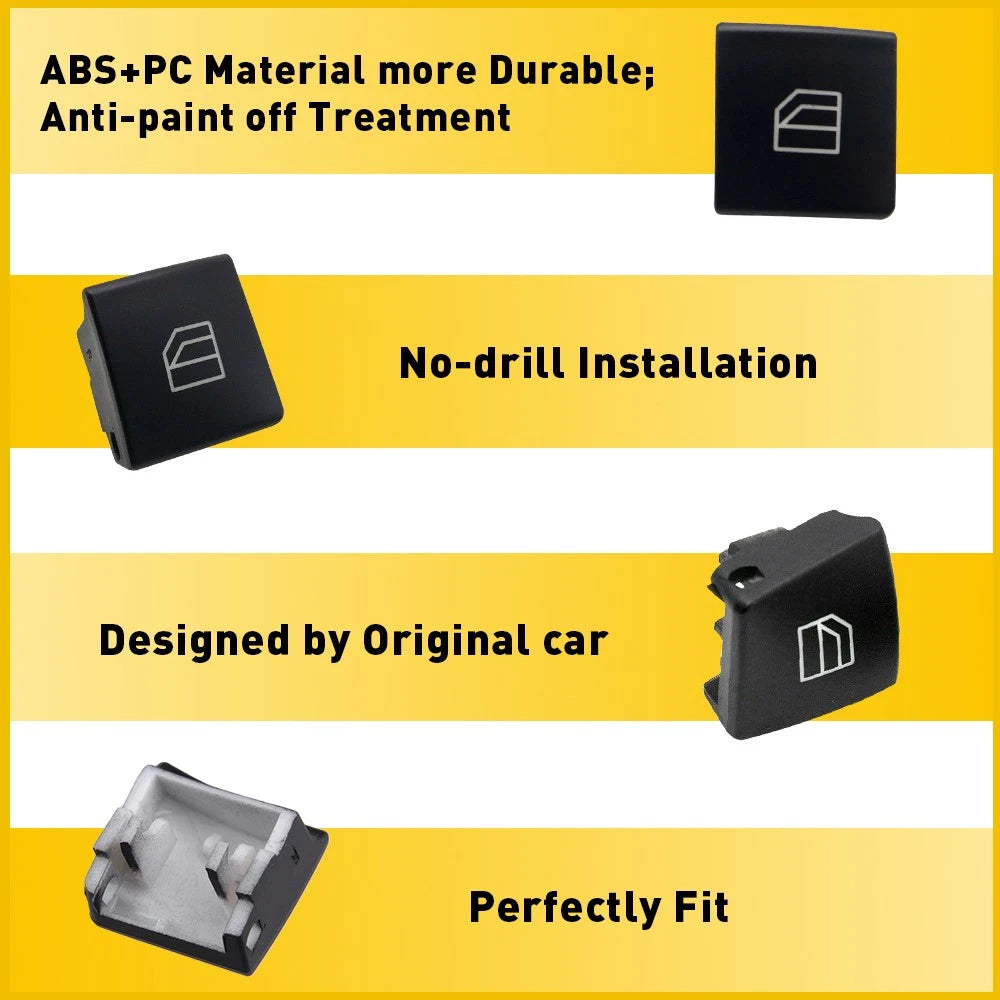 4X For Mercedes-Benz W204 E-Class W166 Master Window Switch Button Cover Cap