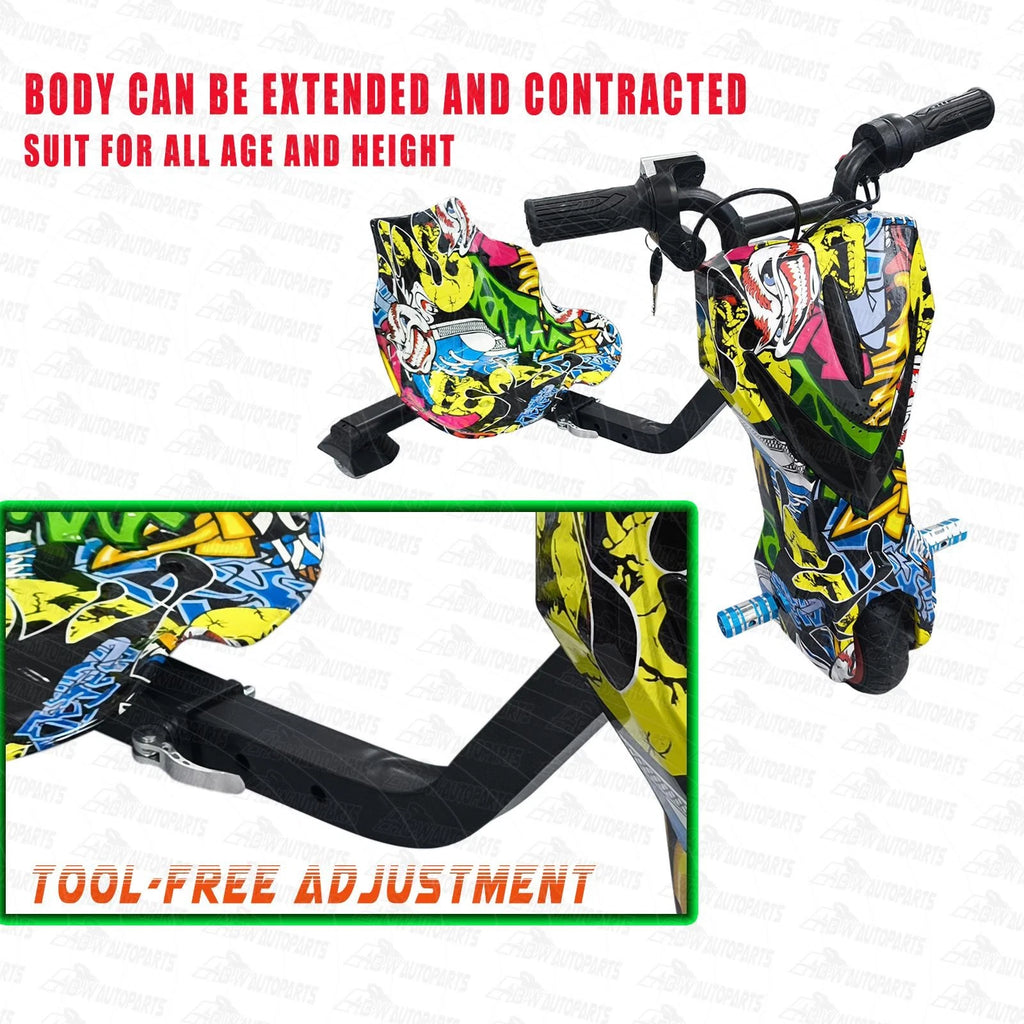 2025 NEW 350W Electric Drift Go Kart 20KM/H Kids Ride On Toys Trike W/ Bluetooth